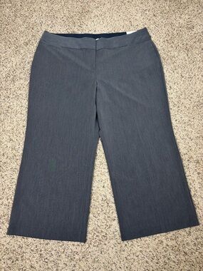 Lane Bryant Pants Womens Plus 28 Grey The Allie Wide Leg Tailored Stretch